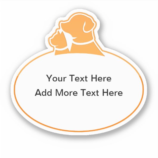 Sticker personnalisé Pet Care Étiquettes (Devant)