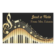 Sticker personnalisé pour piano musical et Clef Tr