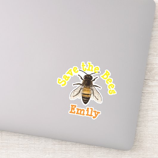Sticker Personnalisé Sauvez les abeilles (Détail)