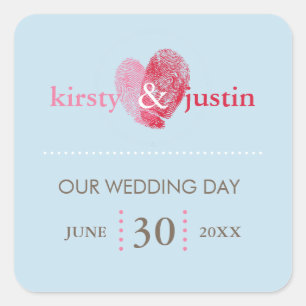 STICKER PERSONNALISÉ SCEAL mignon coeur d'empreint