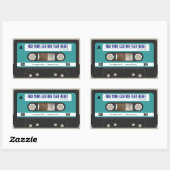 Sticker personnalisé sur bande de cassette rétro 8 (Feuille)