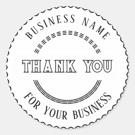 Sticker personnalisé Vintage Merci (Devant)