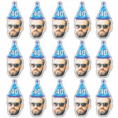 Sticker Personnalisé Visage Anniversaire Faveurs Bachelor (Devant)