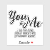 Sticker Personnalisé vous & moi (Feuille)