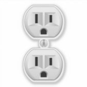 Sticker Personnaliser d'amusement de la prise de courant é (Devant)