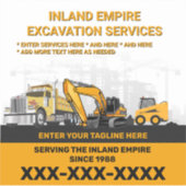 Sticker Personnaliser Excavation Générale Entrepreneur Con (Devant)