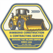 Sticker Personnaliser Générique Construction Contrat (Devant)