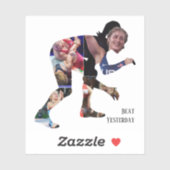 Sticker Personnaliser l'autocollant Woman Wrestling (Feuille)