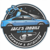 Sticker Personnaliser Lave-auto mobile Détail Blue Busines (Devant)