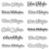 Sticker Personnaliser le nom de typographie de script et d (Devant)