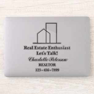 Sticker Personnaliser l'ordinateur portable immobilier Rea