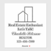 Sticker Personnaliser l'ordinateur portable immobilier Rea (Feuille)