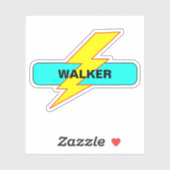 Sticker Personnalisez votre nom d'école - Éclair de motiva (Feuille)