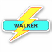 Sticker Personnalisez votre nom d'école - Éclair de motiva (Devant)