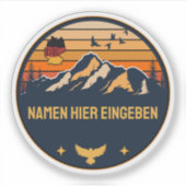 Sticker Personnalisierter Ortsname Deutschland Runddesign (Devant)