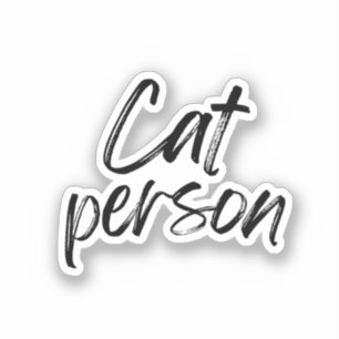 Sticker Personne au chat