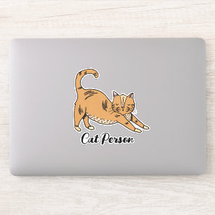 Sticker Personne de chat mignonne Illustré