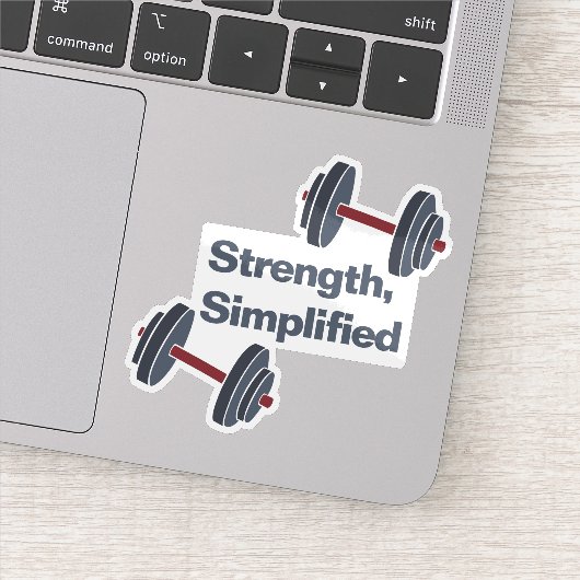 Sticker Personnel Entraîneur Dumbbell Force, Simplifié (Détail)