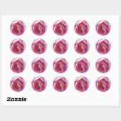 Sticker personnel Mariage rond beaucoup de rose (Feuille)