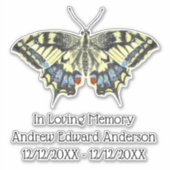 Sticker Perte commémorative de papillon personnalisée d'am (Devant)