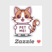 Sticker Pet Me Kitty (Feuille)