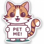 Sticker Pet Me Kitty (Recto)