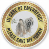 Sticker Pet Safety Alert Custom First Responder Dog Photo (Devant)