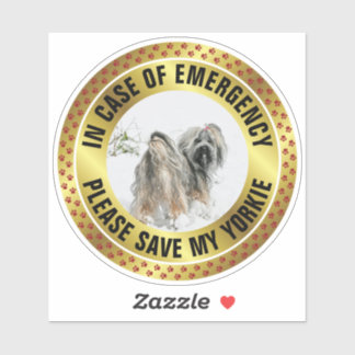 Sticker Pet Safety Alert Custom First Responder Dog Photo