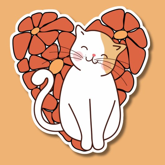 Sticker Pétales et purres imperméables