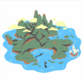 Sticker Peter Pan Neverland Island (Devant)