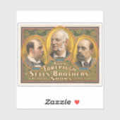 Sticker Peter Sells, Adam Forepaugh Et Lewis Sells (Feuille)