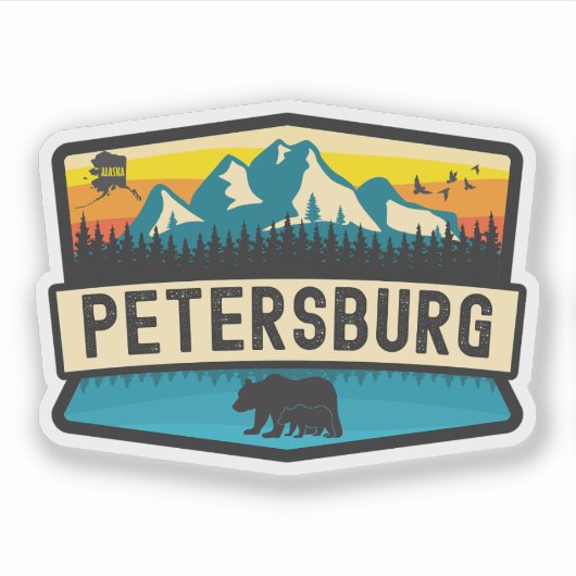 Sticker Pétersbourg, Alaska (Devant)