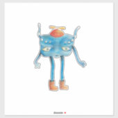 Sticker Petit Alien Pi (Feuille)