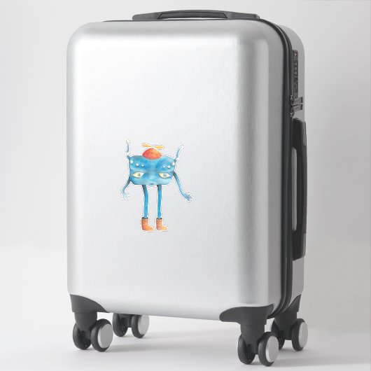 Sticker Petit Alien Pi (Sur valise)