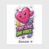 Sticker Petit Amour Grandes Vibrations 💖✨ (Feuille)