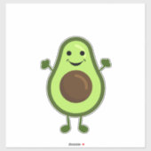 Sticker Petit avocat mignon (Feuille)