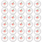 Sticker Petit Baby shower de Pêche Douce 2" rond (Devant)