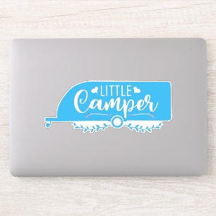 Sticker Petit Camper, Caravane Bleue, Belle Remorque