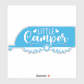 Sticker Petit Camper, Caravane Bleue, Belle Remorque (Feuille)