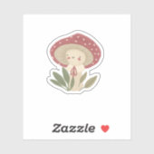 Sticker Petit champignon mignon (Feuille)
