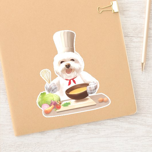 Sticker Petit Chien Chef (Carnet)