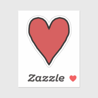 Sticker Petit Coeur rouge d'amour 10