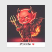 Sticker Petit Diable effronté (Feuille)
