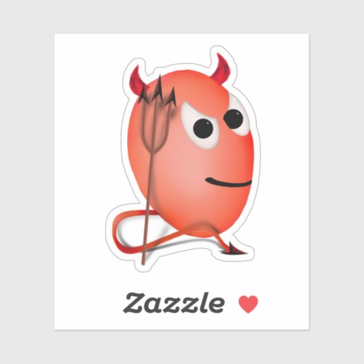 Sticker Petit Diable, Halloween d'oeufs dévités (Feuille)