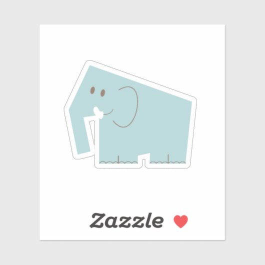 Sticker Petit éléphant (Feuille)