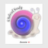 Sticker Petit escargot Bisexual Pride (Feuille)