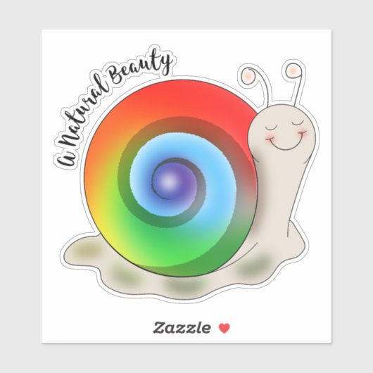 Sticker Petit Escargot Lgbt Pride (Feuille)