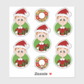 Sticker Petit garçon avec cheveux courts de gingembre Stic (Feuille)