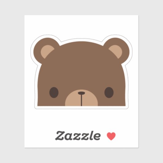 Sticker Petit Ours Brown (Feuille)