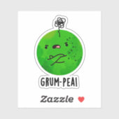 Sticker Petit pois de gomme amusant Veggie Pun (Feuille)